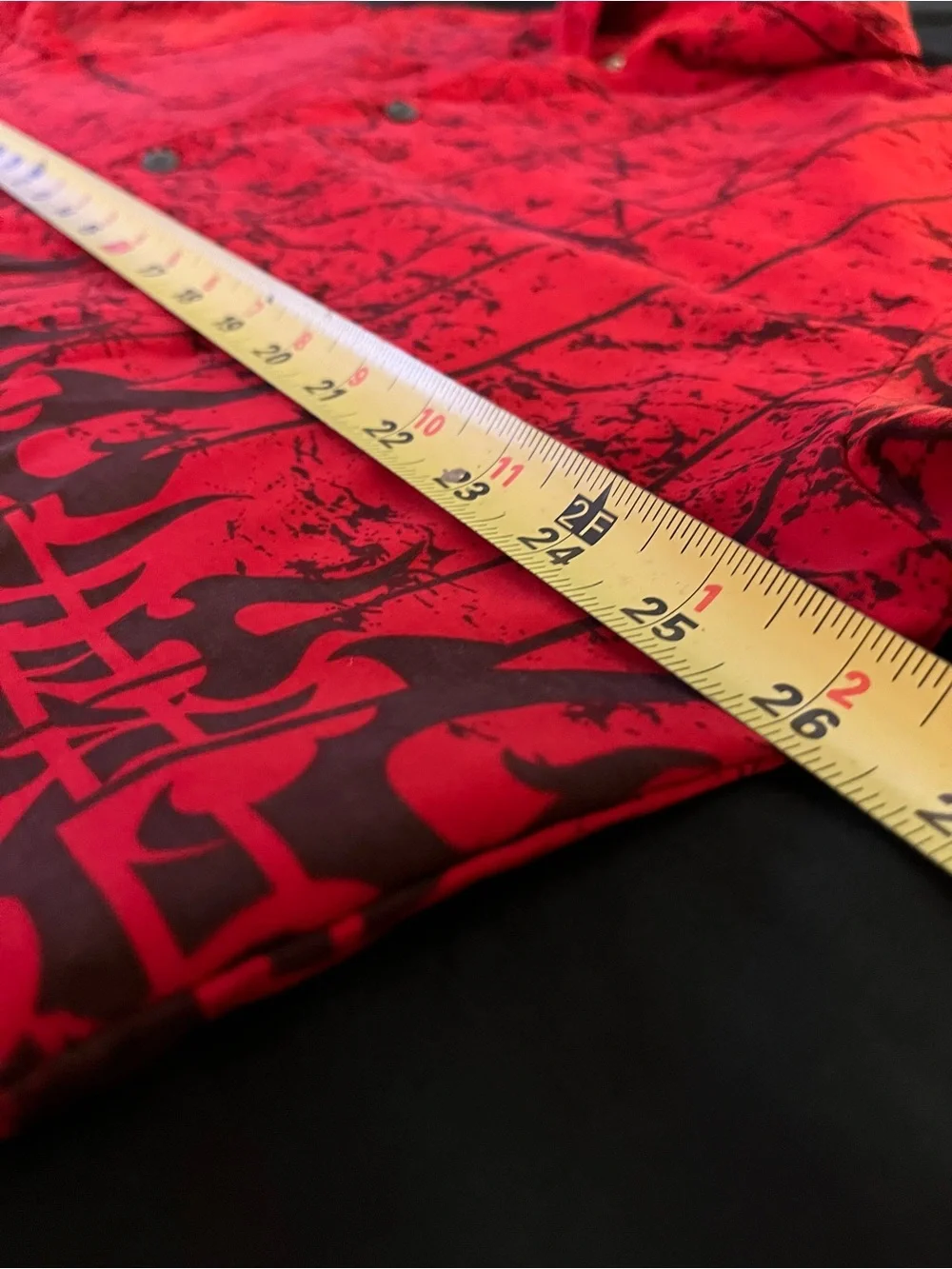 VTG Pineapple Connection Flame Shirt Mens XL Red Tribal Fire All Over Print Y2K